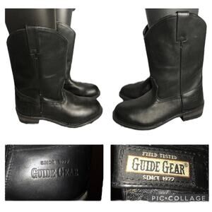 Guide Gear Leather Cowboy western farm Black Boots size 12EE